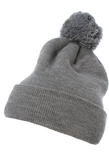 Cuffed Pom Pom Knit Beanie
