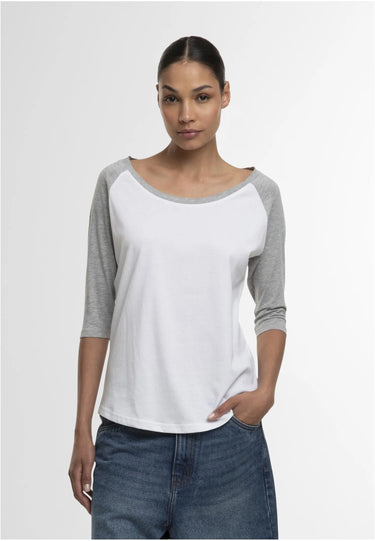 Ladies 3/4 Contrast Raglan Tee