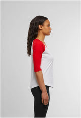 Ladies 3/4 Contrast Raglan Tee
