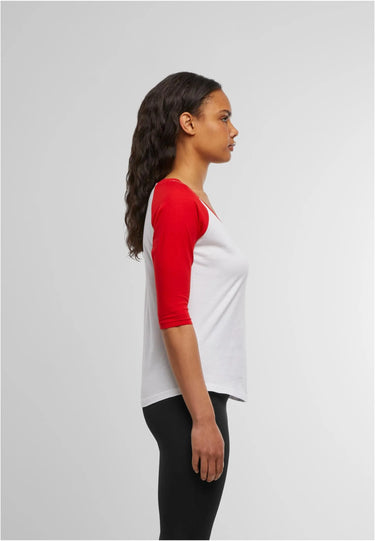 Ladies 3/4 Contrast Raglan Tee