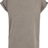 Ladies Acid Washed Extended Shoulder Tee