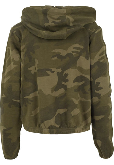 Ladies Camo Cropped Hoody
