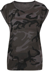 Ladies Extended Shoulder Camo Tee