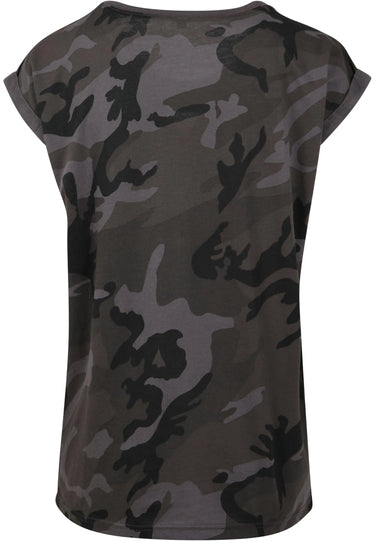 Ladies Extended Shoulder Camo Tee