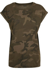 Ladies Extended Shoulder Camo Tee