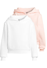 Girls Cropped Sweat Hoody 2 Pack