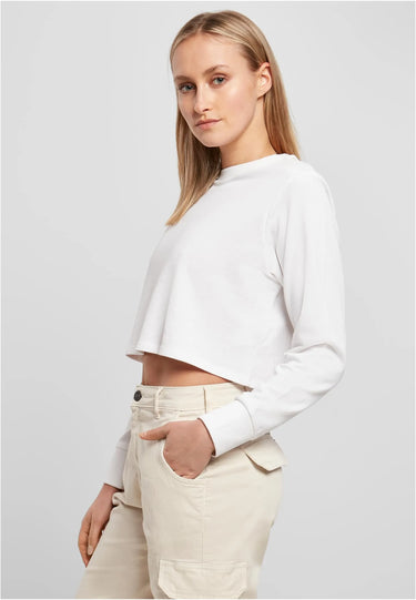 Ladies Terry Cropped Crew