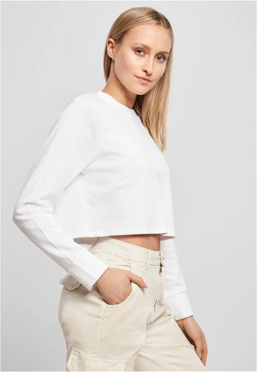 Ladies Terry Cropped Crew