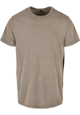 Acid Washed Round Neck Tee