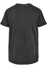 Acid Washed Round Neck Tee