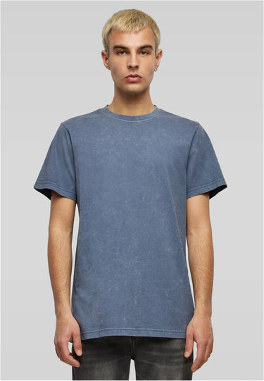 Acid Washed Round Neck Tee