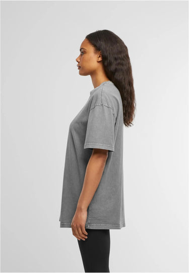 Ladies Oversized Acid Wash Tee