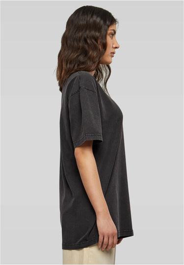 Ladies Oversized Acid Wash Tee