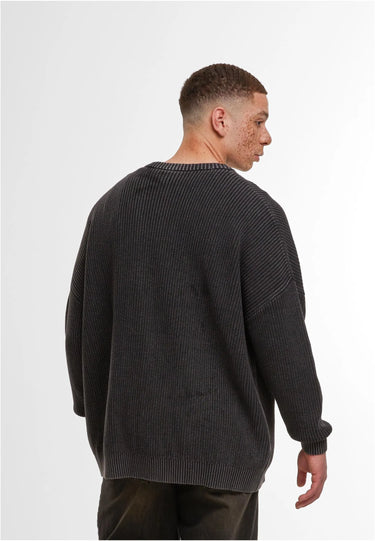 Acid Washed Knitted Oversized Sweater