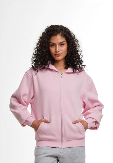 Ladies Loose Fit Zip Hoody